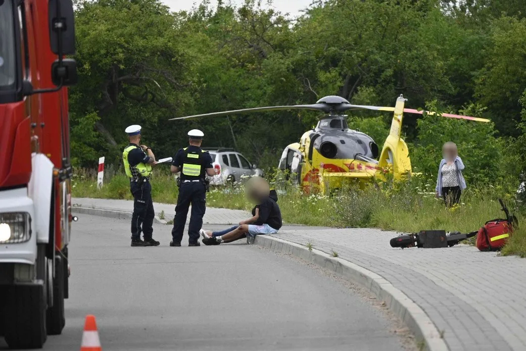 Wypadek na hulajnodze (fot. nadesłane)
